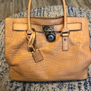 Michael Kors Hamilton Large North/South Croc Tote